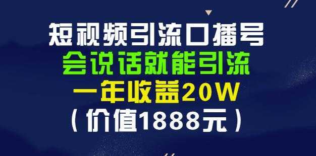 安妈·短视频引流口播号,会说话就能引流,一年收益20W(价值1888元)-课程网